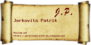 Jerkovits Patrik névjegykártya