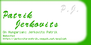 patrik jerkovits business card